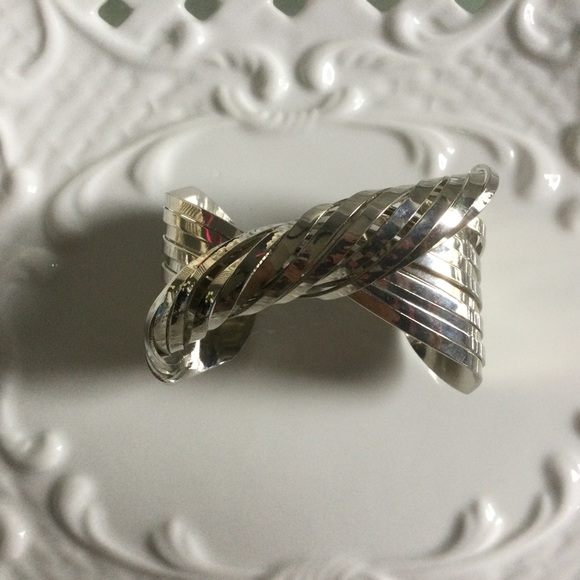 Silver Twist Cuff Bracelet - Picture 1 of 5